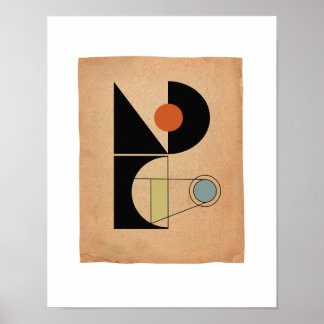 Bauhaus original-Abstrakt nr 4 Poster