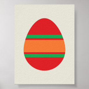 Bauhaus Påskägg Illustration - Modern geometri Poster