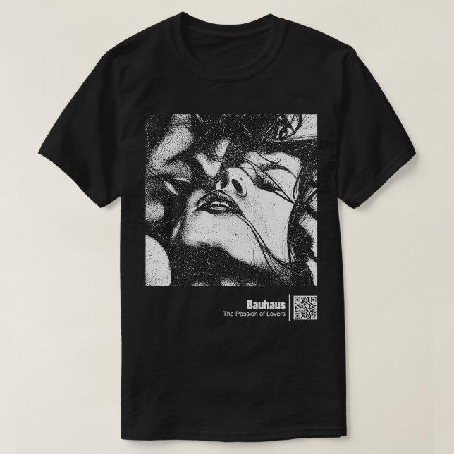 Bauhaus Passion av Älskare Vectorart Barcode T Shirt (Design framsida)