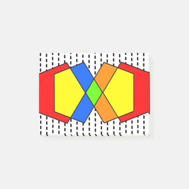 Bauhaus Pentagons Post-it Block (Framsida)
