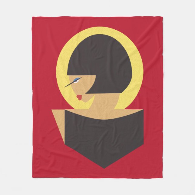 Bauhaus porträtt fleecefilt (Framsidan)