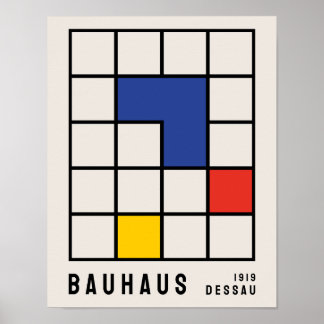 Bauhaus Poster, Bauhaus Exhibition Skriv ut B17 Poster