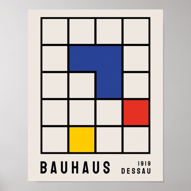 Bauhaus Poster, Bauhaus Exhibition Skriv ut B17 Poster (Framsidan)