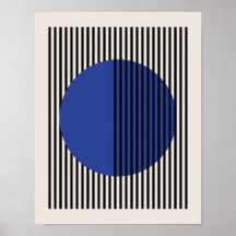 Bauhaus Poster, Blue Circle Linjer Poster B7