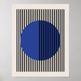 Bauhaus Poster, Blue Circle Linjer Poster B7