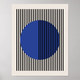 Bauhaus Poster, Blue Circle Linjer Poster B7
