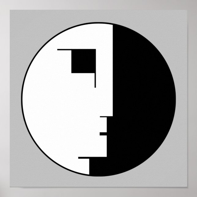 Bauhaus Poster, emblem ansikte Poster (Framsidan)