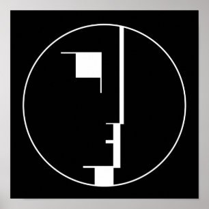 Bauhaus Poster, emblem ansikte Poster
