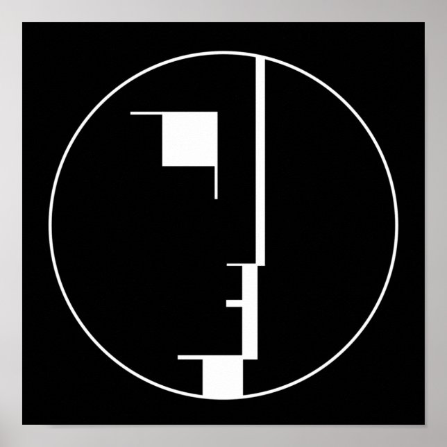 Bauhaus Poster, emblem ansikte Poster (Framsidan)