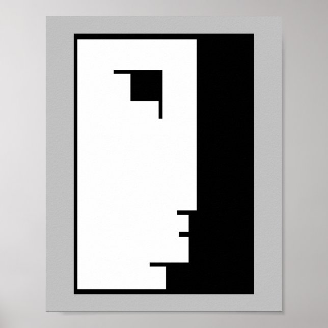 Bauhaus Poster, emblem ansikte Poster (Framsidan)