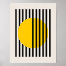 Bauhaus Poster, Gult Circle Linjer Poster B6