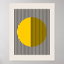 Bauhaus Poster, Gult Circle Linjer Poster B6