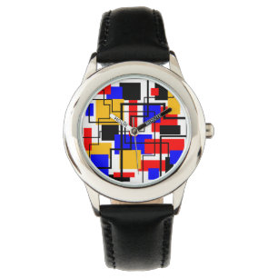 Bauhaus Rectangles och Linjer - White Armbandsur