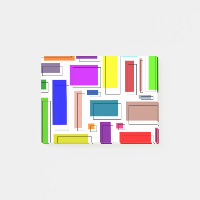 Bauhaus rektanglar  post-it block (Framsida)