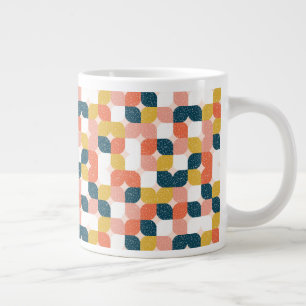 Bauhaus Retro Geometric Mönster Jumbo Mugg