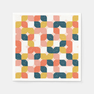 Bauhaus Retro Geometric Mönster Pappersservett