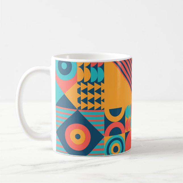 Bauhaus Retro: Geometric Musical 70 Kaffemugg (Vänster)