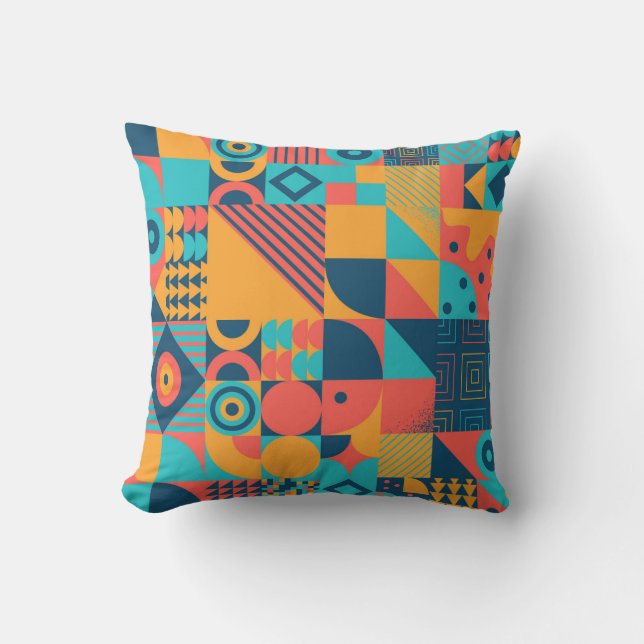 Bauhaus Retro: Geometric Musical 70 Kudde (Framsida)