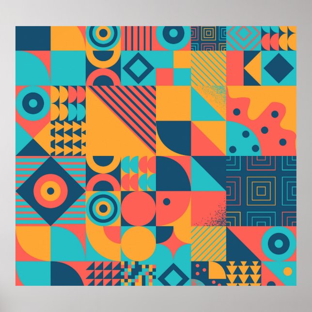 Bauhaus Retro: Geometric Musical 70 Poster (Framsidan)