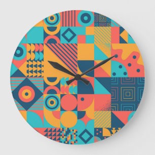 Bauhaus Retro: Geometric Musical 70 Stor Klocka