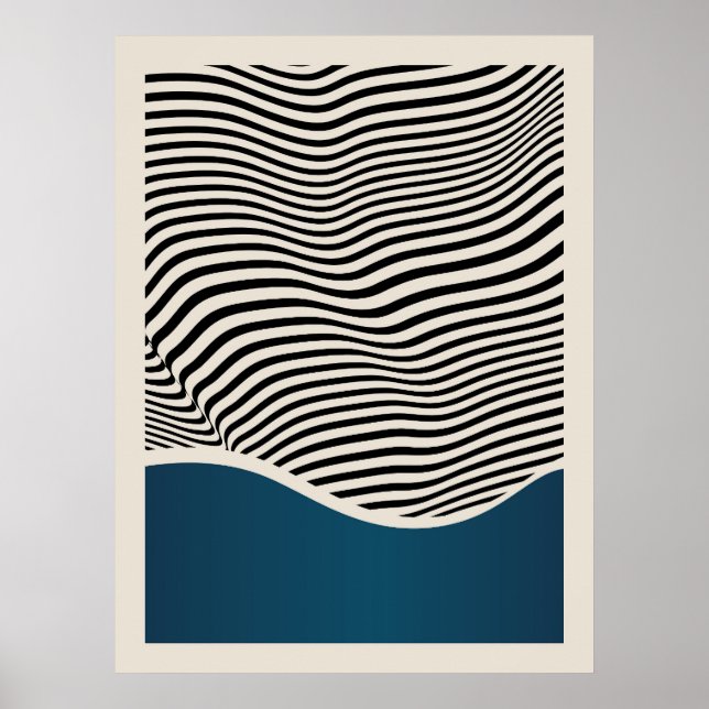 Bauhaus | Retrodesign | Blått Poster (Framsidan)