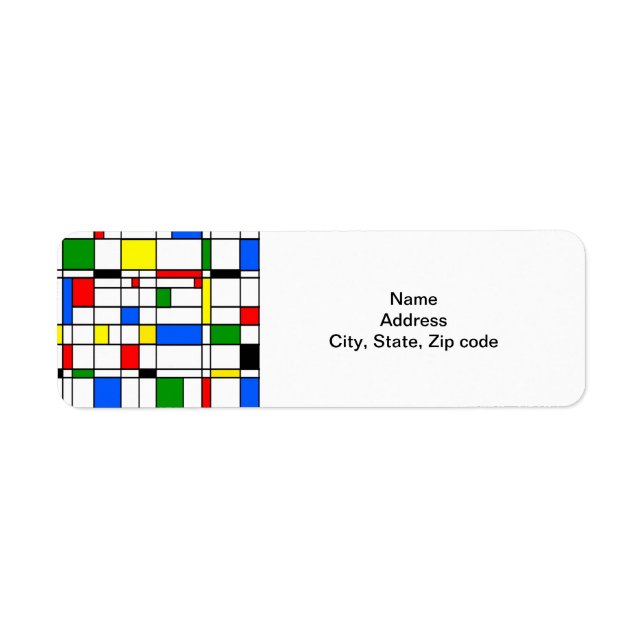 Bauhaus Returadress Etikett (Framsidan)