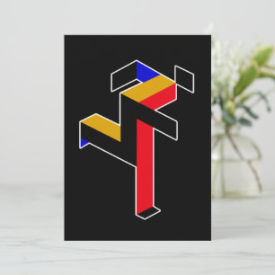 Bauhaus Running Man Poster Julkort