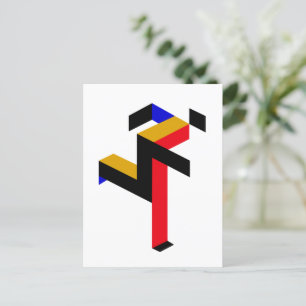 Bauhaus Running Man Poster Vykort