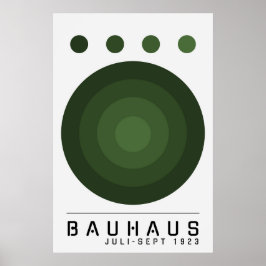 Bauhaus Sage Grönt, Orange, Black Boho Wall Art Poster