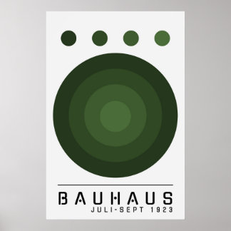 Bauhaus Sage Grönt, Orange, Black Boho Wall Art Poster