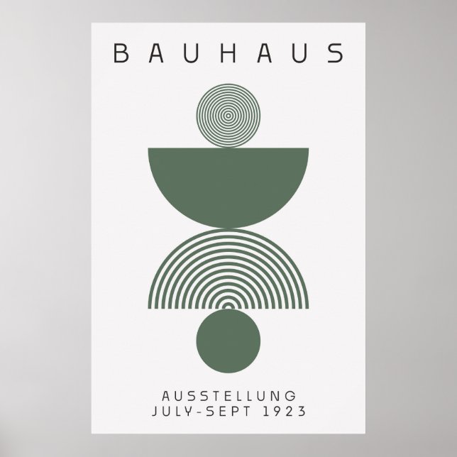 Bauhaus Sage Grönt Poster (Framsidan)
