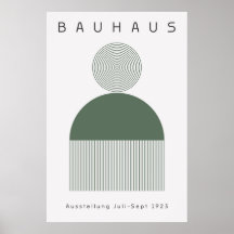 Bauhaus Sage Grönt Poster