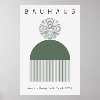 Bauhaus Sage Grönt Poster