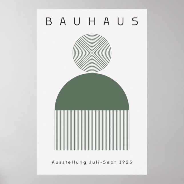 Bauhaus Sage Grönt Poster (Framsidan)