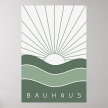 Bauhaus Sage Grönt Poster