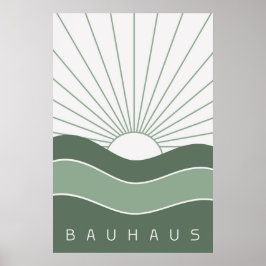 Bauhaus Sage Grönt Poster