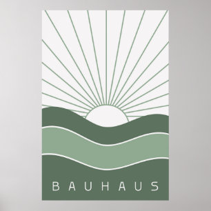 Bauhaus Sage Grönt Poster