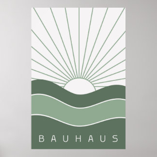 Bauhaus Sage Grönt Poster