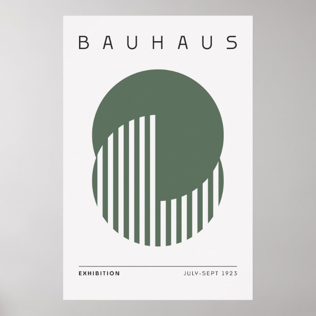 Bauhaus Sage Grönt Poster (Framsidan)