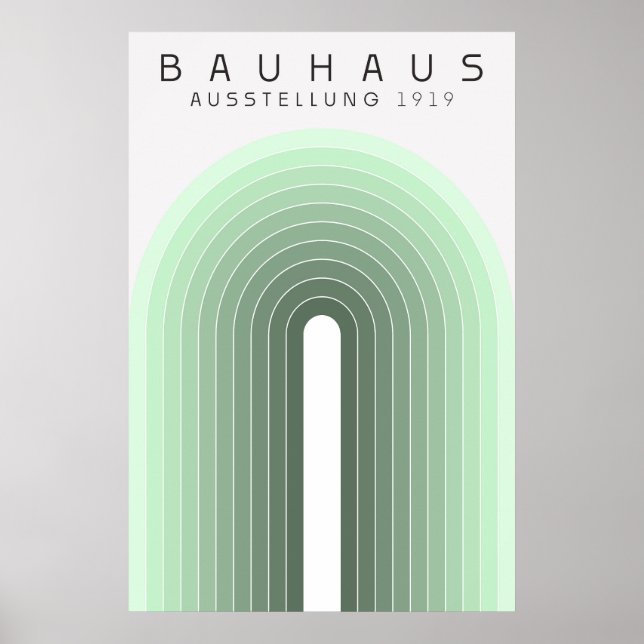 Bauhaus Sage Grönt Poster (Framsidan)