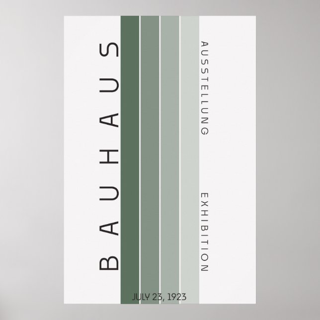 Bauhaus Sage Grönt Poster (Framsidan)