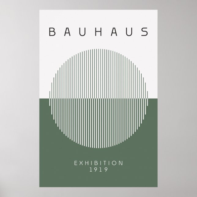 Bauhaus Sage Grönt Poster (Framsidan)