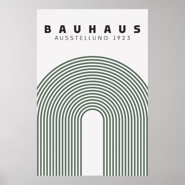 Bauhaus Sage Grönt Poster (Framsidan)