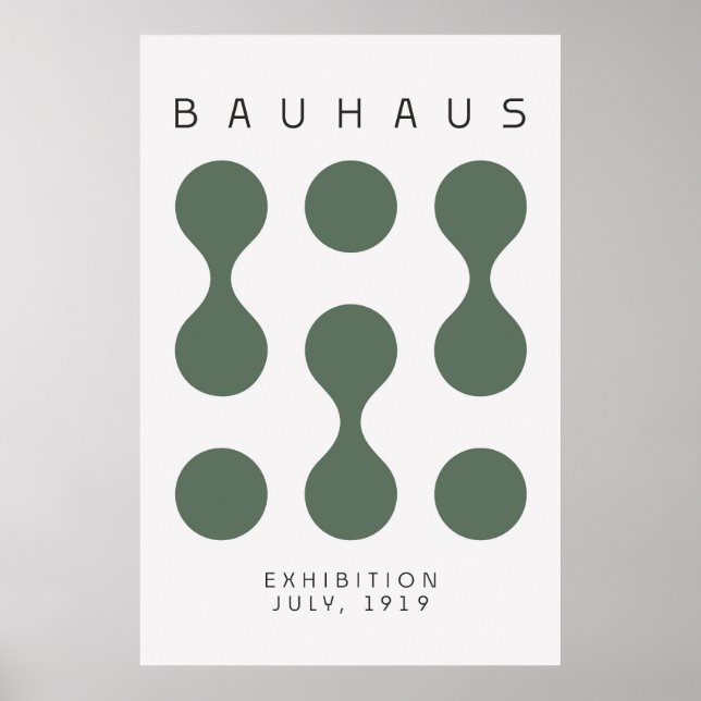 Bauhaus Sage Grönt Poster (Framsidan)