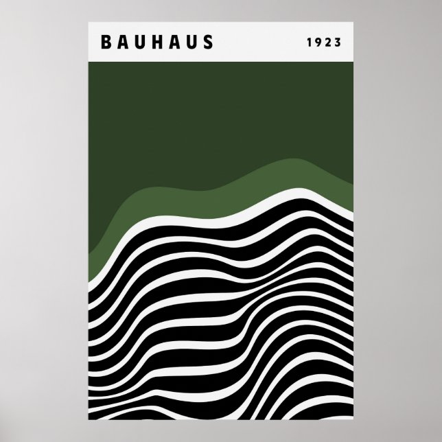 Bauhaus Sage Grönt Poster (Framsidan)