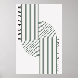 Bauhaus Sage Grönt Poster