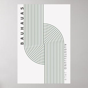 Bauhaus Sage Grönt Poster