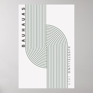 Bauhaus Sage Grönt Poster