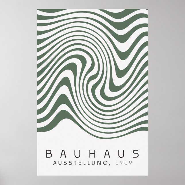 Bauhaus Sage Grönt Poster (Framsidan)