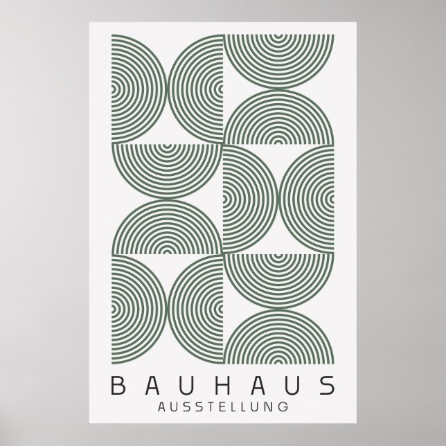 Bauhaus Sage Grönt Poster (Framsidan)